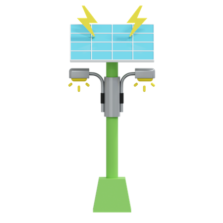Eco Road Lamp  3D Icon