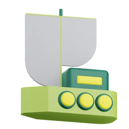 Eco Sailboat  3D Icon