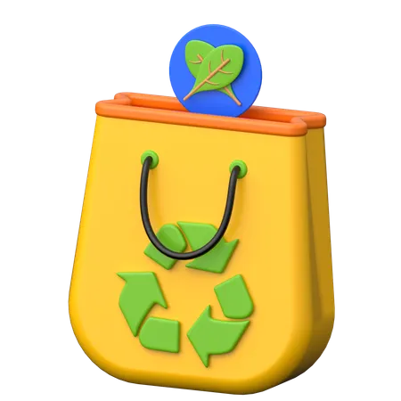 Eco Shopping Bag  3D Icon