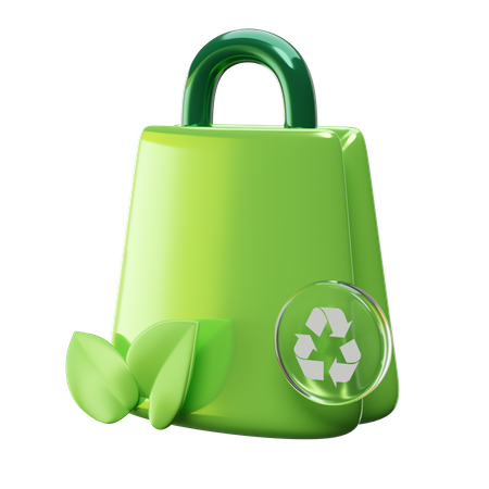 Eco Shopping Bag  3D Icon