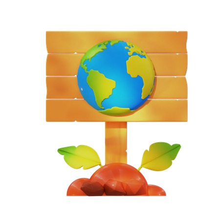 Eco Signboard  3D Icon