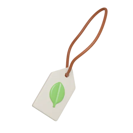 Eco Label Tag With Leaf Symbol Eco Global Warming Icons 3 D Illustration 3D Icon