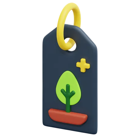 Eco Tag  3D Icon