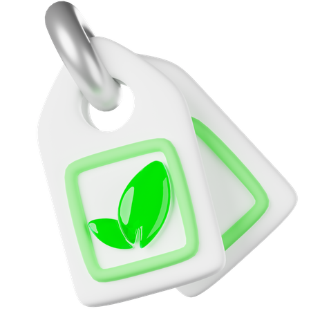 Eco Tag  3D Icon