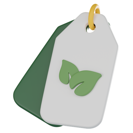 Eco Tag  3D Icon