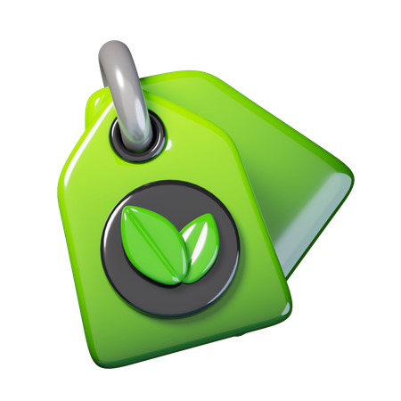 Eco Tag  3D Icon