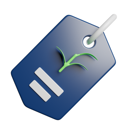 Eco Tag  3D Icon