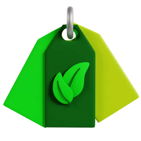 Eco Tag  3D Icon