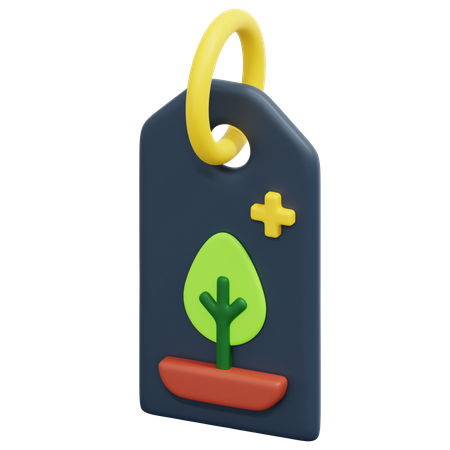 Eco Tag 3D Icon