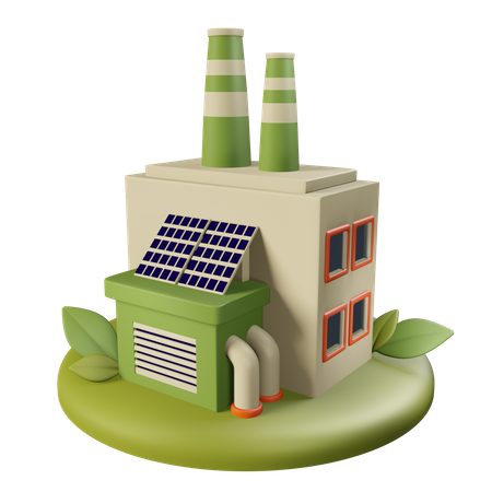 Usine écologique  3D Icon