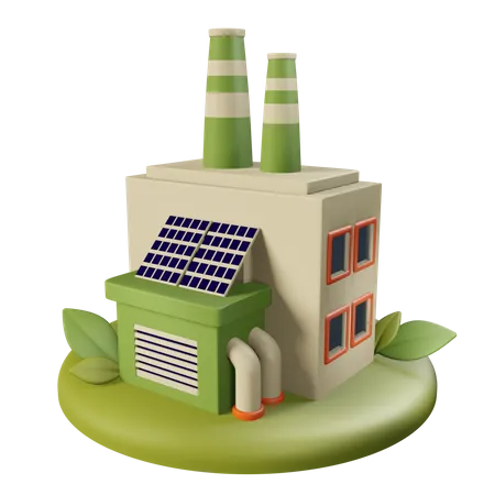 Usine écologique  3D Icon