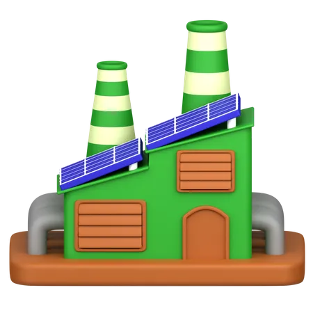 Usine écologique  3D Icon