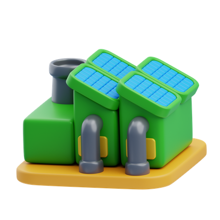 Usine écologique  3D Icon