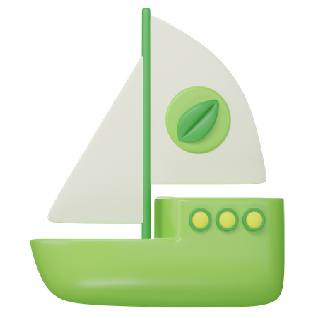 Veleiro ecológico  3D Icon