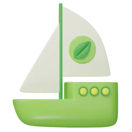Veleiro ecológico  3D Icon