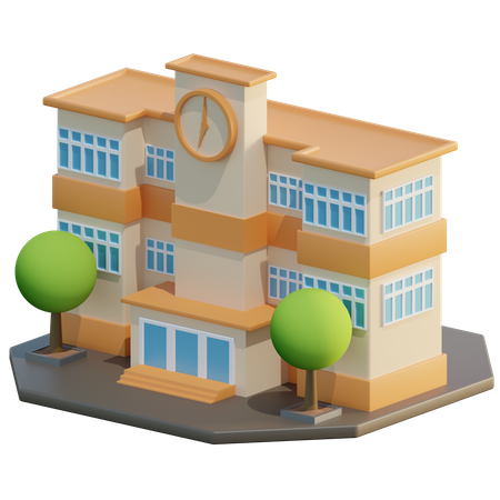 École  3D Icon