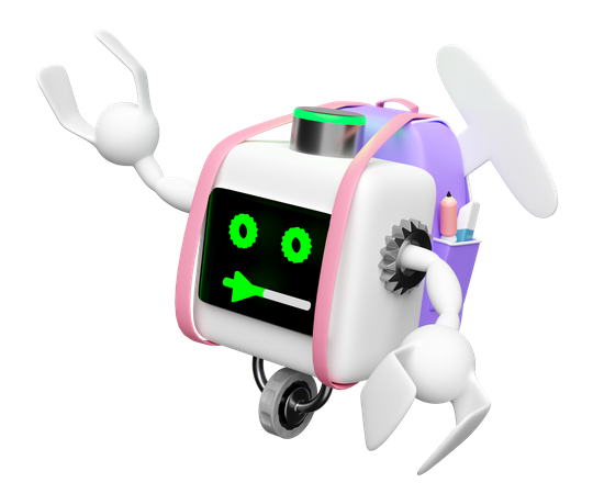 Robot scolaire  3D Icon