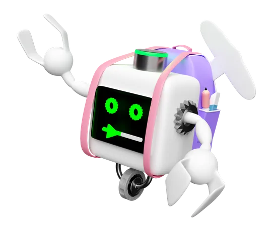 Robot scolaire  3D Icon