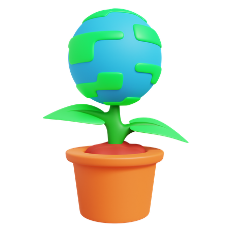 Ecología mundial  3D Icon