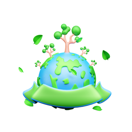 Écologie mondiale  3D Icon