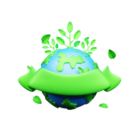 Écologie mondiale  3D Icon