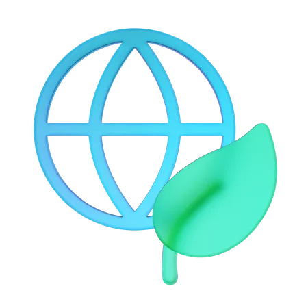 Écologie mondiale  3D Icon
