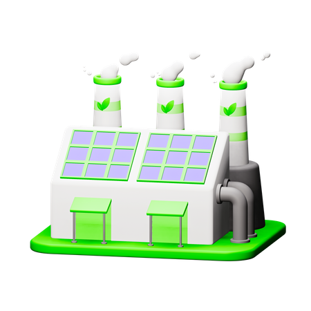 Usine écologique  3D Icon