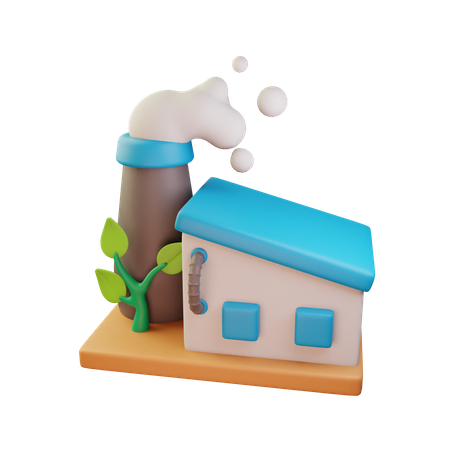 Ecology Factory  3D Icon