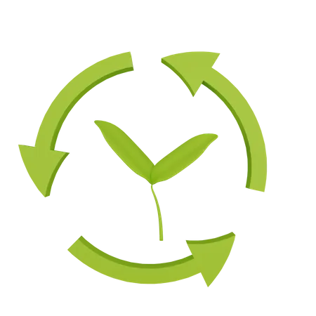 Ecology Recycle  3D Icon