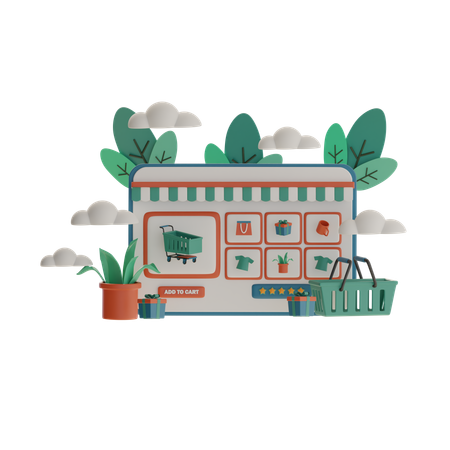 Ecommerce  3D Illustration