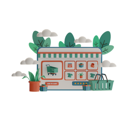 Ecommerce  3D Illustration