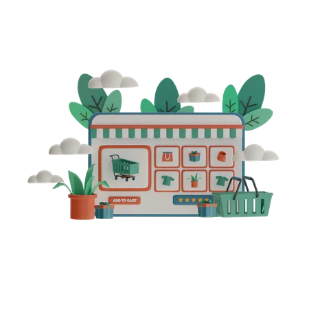 Ecommerce  3D Illustration