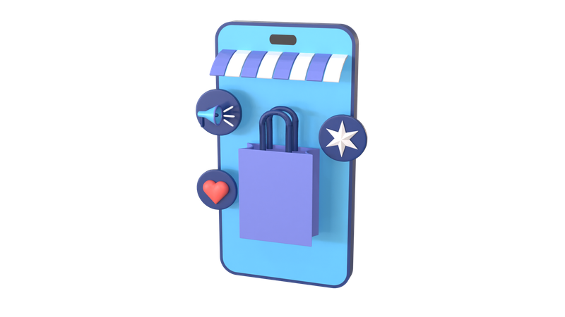 Ecommerce ads  3D Icon