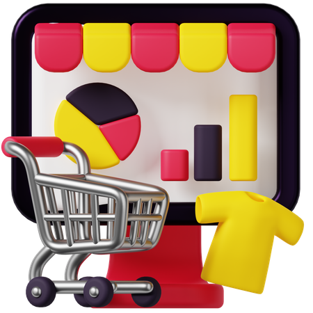 Ecommerce Analytics  3D Icon