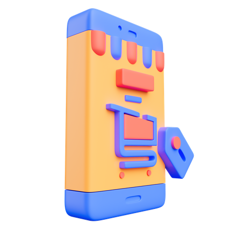 Ecommerce App  3D Icon