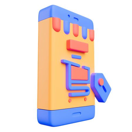 Ecommerce App  3D Icon