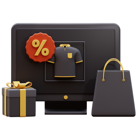 Ecommerce Desktop  3D Icon