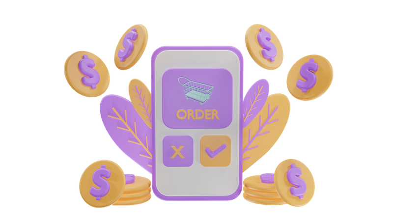 Ecommerce Order Confirmation  3D Icon