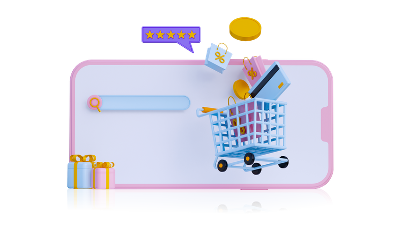 Ecommerce Platform  3D Illustration