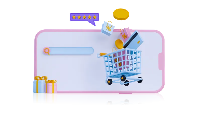 Ecommerce Platform  3D Illustration