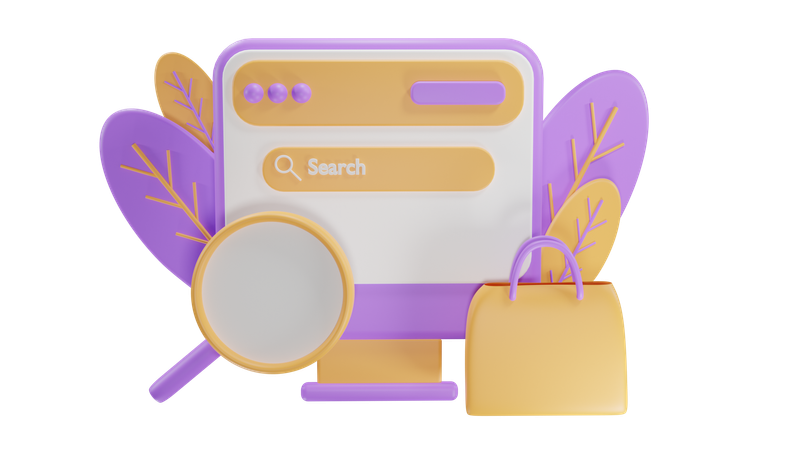 Ecommerce search  3D Icon