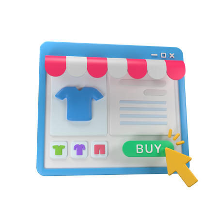 Ecommerce Shopping 3D Icon