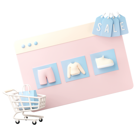 Ecommerce Web Page 3D Icon