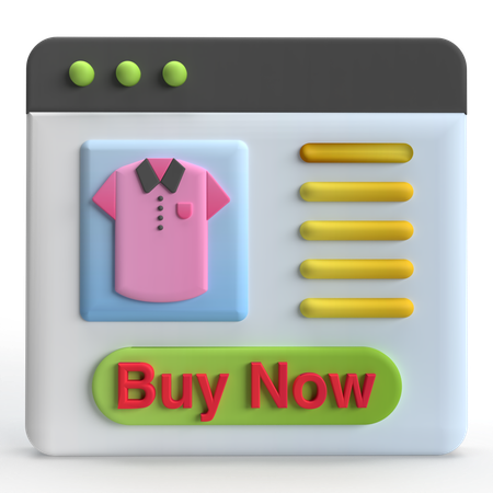 Ecommerce Website  3D Icon