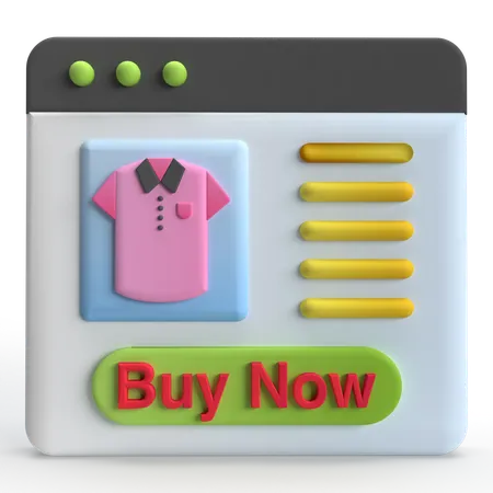 Ecommerce Website  3D Icon