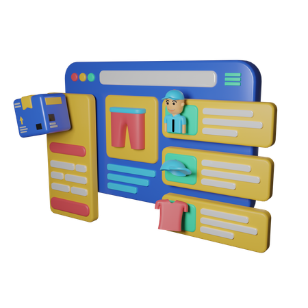 Ecommerce Website  3D Icon
