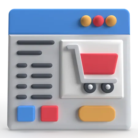 Ecommerce Website  3D Icon