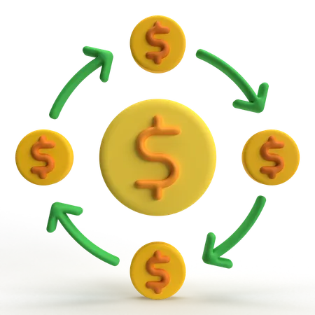 Economia circular  3D Icon