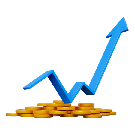 Crescimento da economia  3D Icon