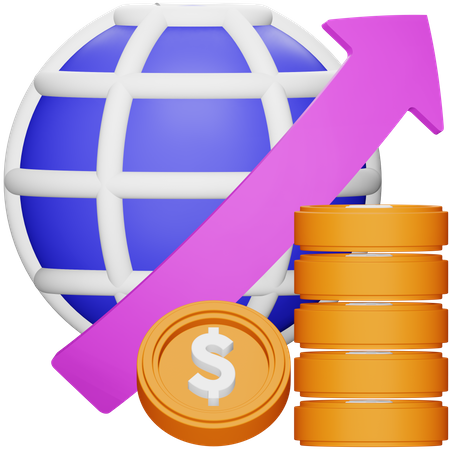 Crescimento da economia  3D Icon